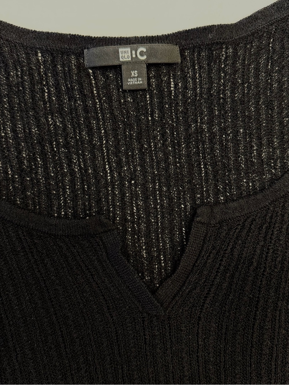 Uniqlo lace key neck half-sleeve short sweater - Picture 3 of 10
